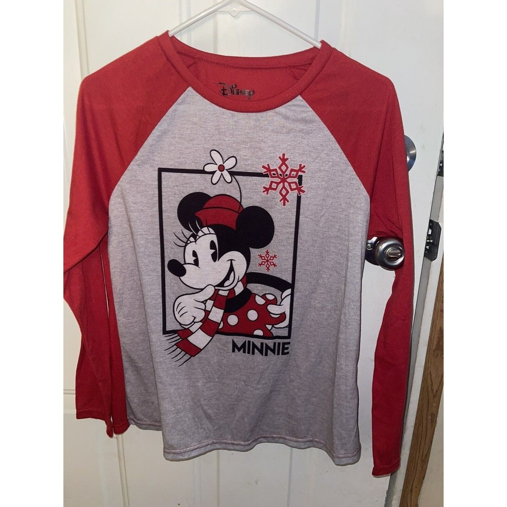Women Ladies Long Sleeve Disney Minnie Mouse Blouse